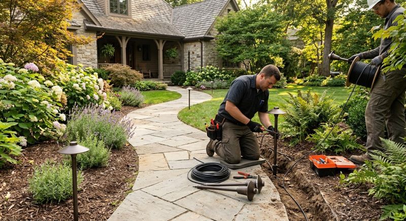 Pond Lighting Installation in Orem, UT